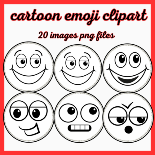 Emoji clipart faces smiley face clipart for personal and mercial use made by teachers