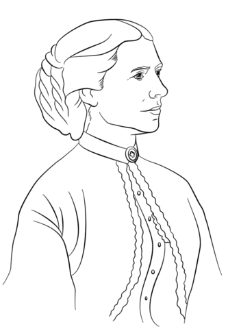 Clara barton coloring page free printable coloring pages