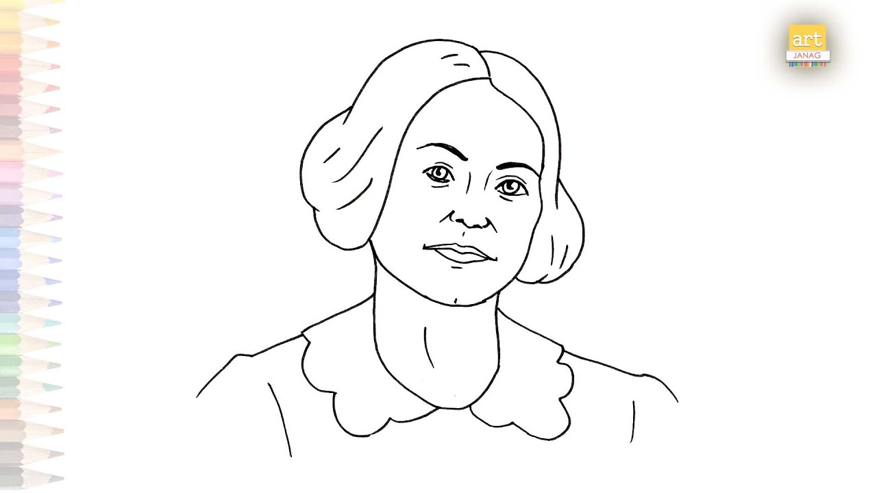 Susan b anthony drawing easy how to draw susan b anthony step by step portrait art easy