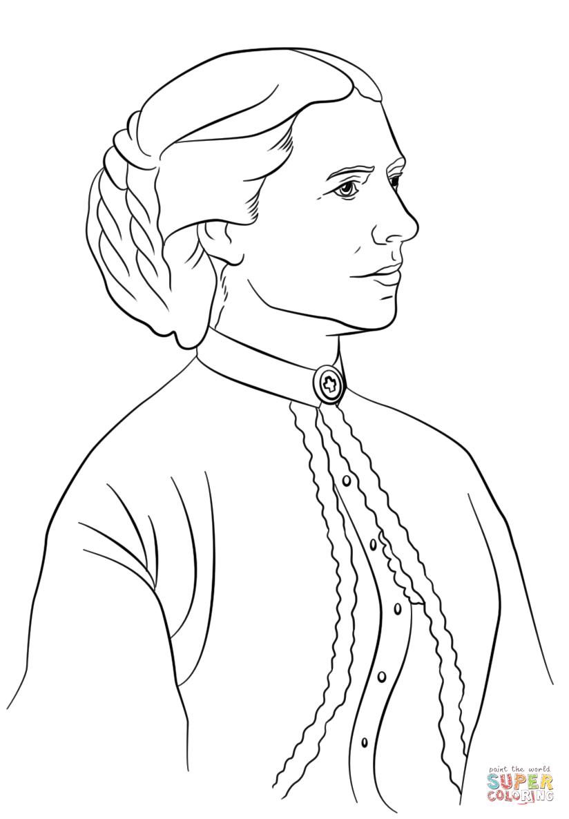 Clara barton coloring page free printable coloring pages
