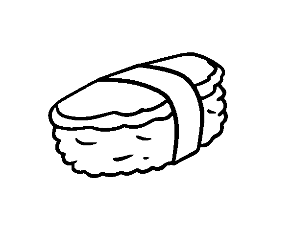 Octopus nigiri coloring page