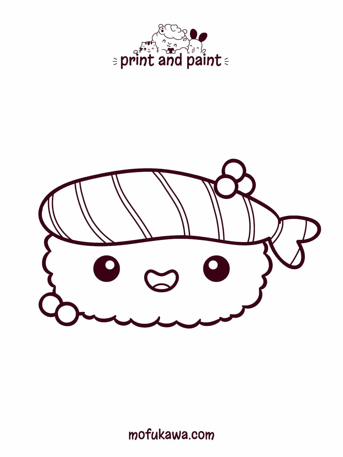 How to draw a kawaii sushi
