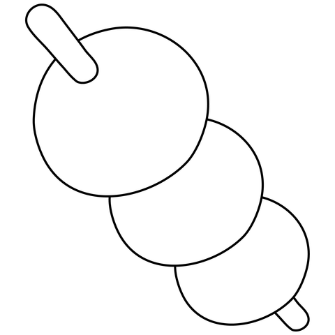 Dango emoji coloring page free printable coloring pages