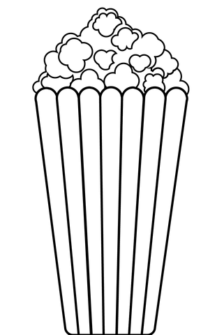 Popcorn emoji coloring page free printable coloring pages