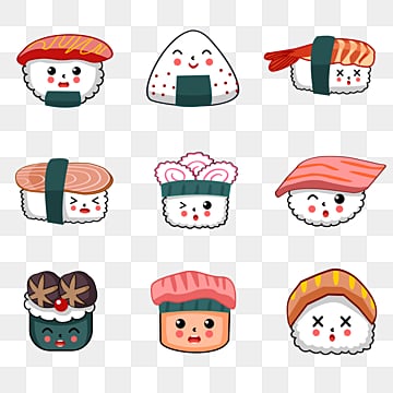 Cute sushi drawing png transparent images free download vector files