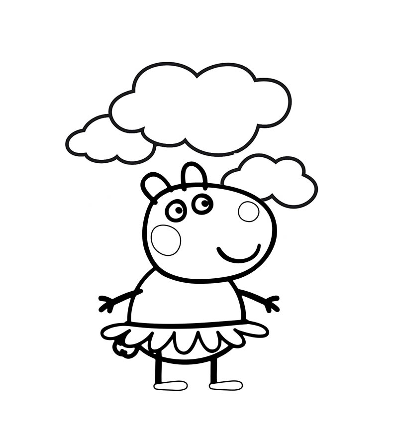 Suzy sheep coloring page