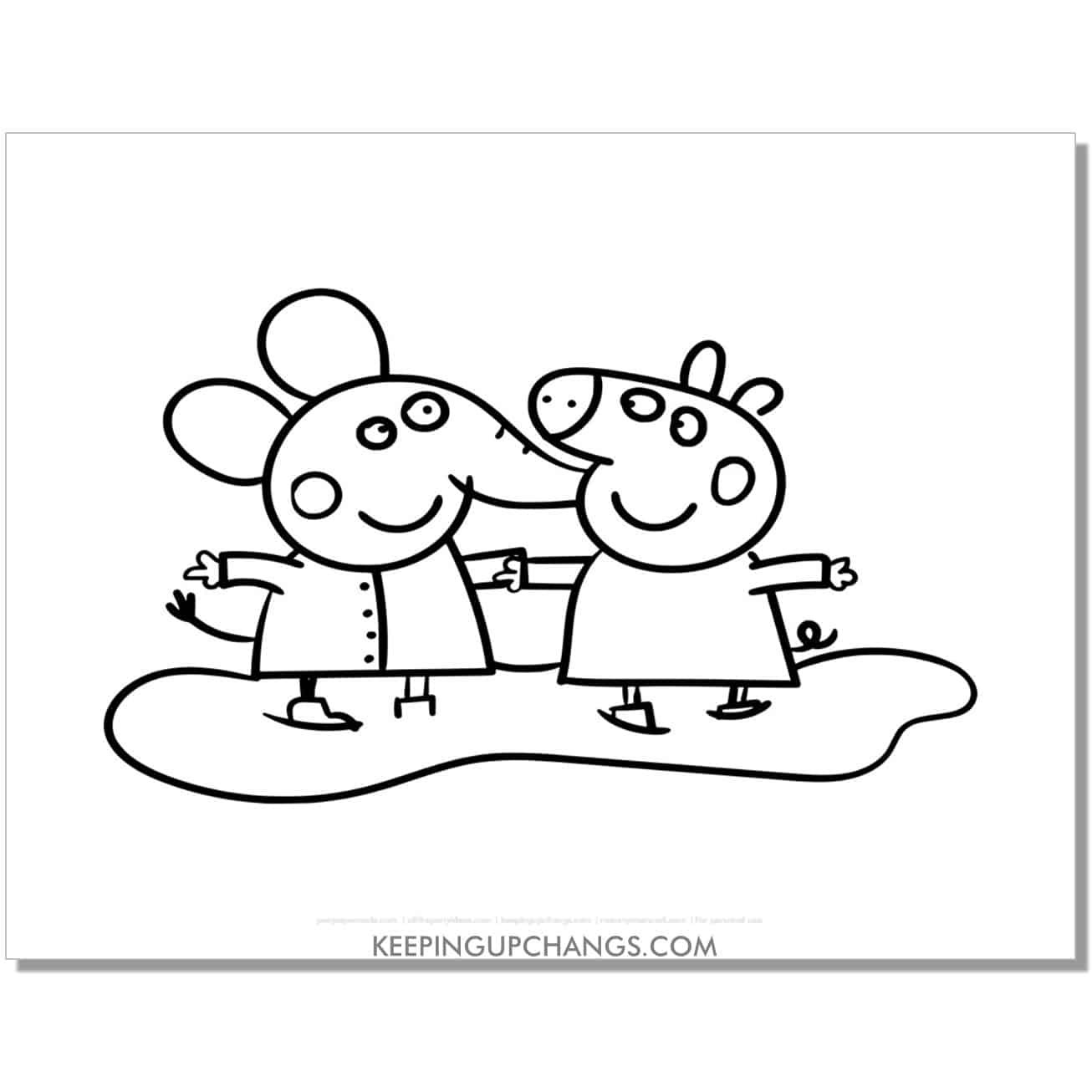 Free peppa the pig coloring pages sheets popular printables