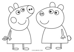 Free printable peppa pig coloring pages for kids
