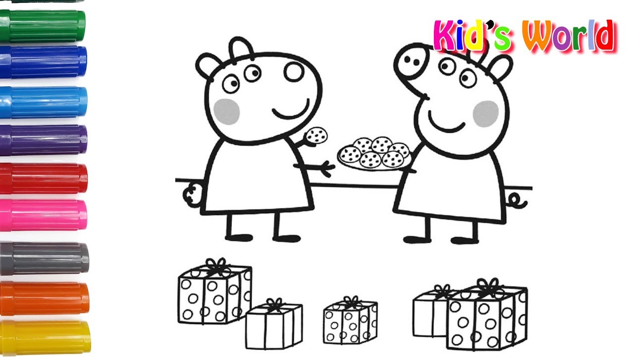Peppa pig and suzy sheep best friends