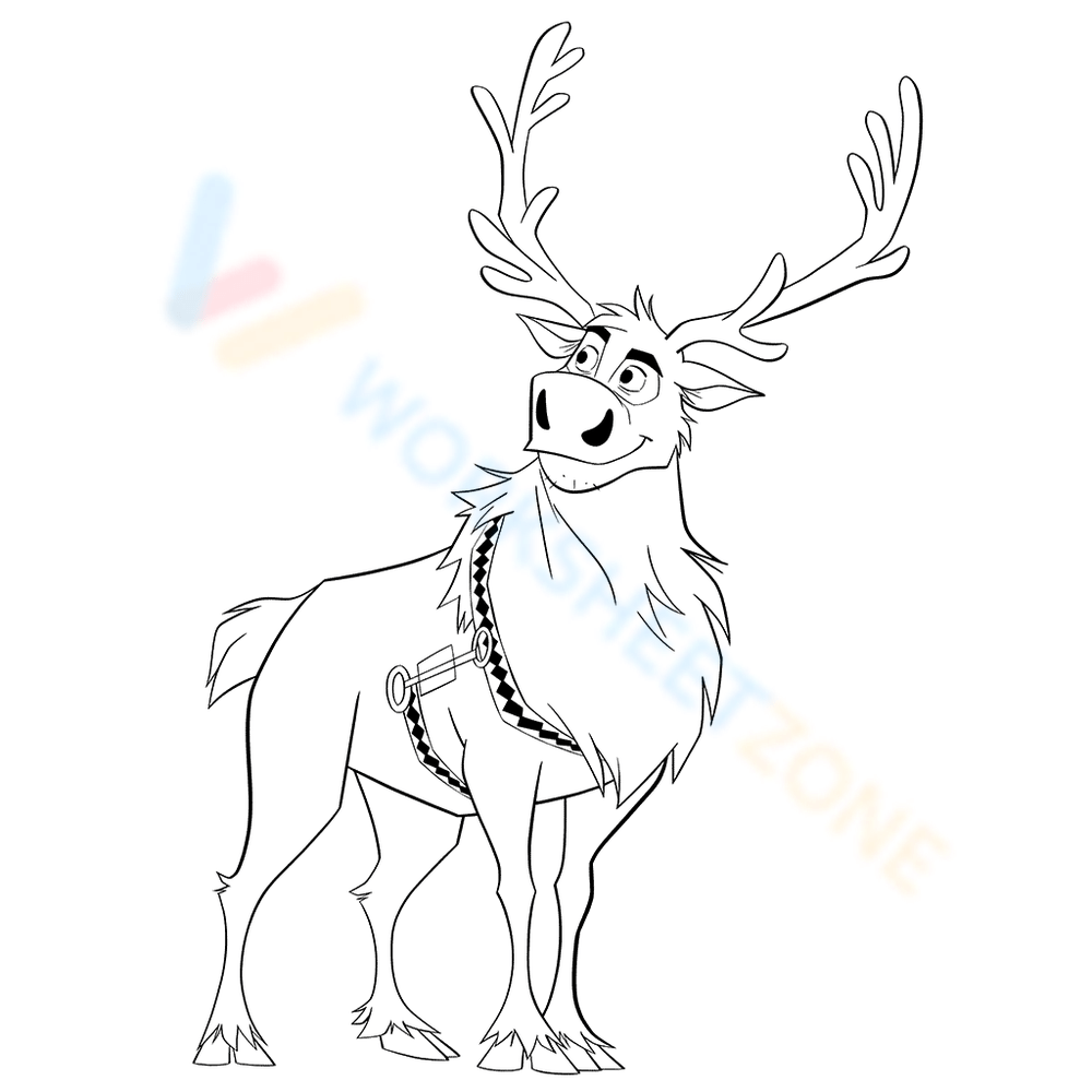 Sven reindeer frozen worksheet