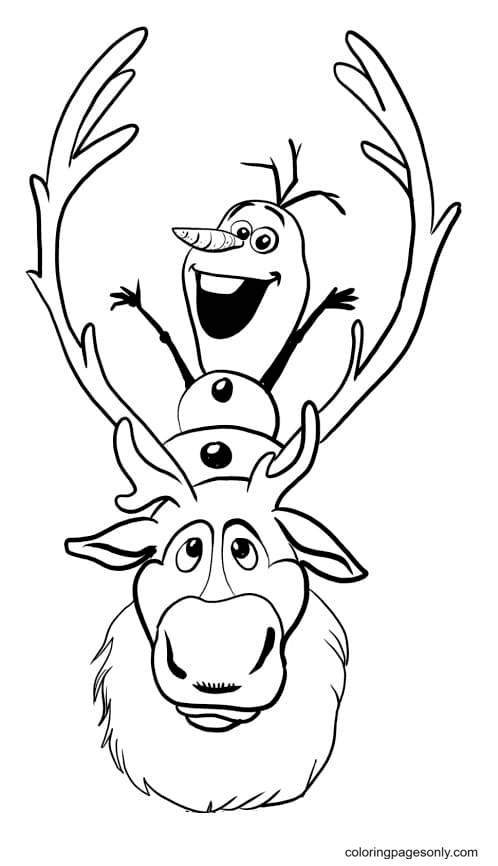 Olaf coloring pages printable for free download