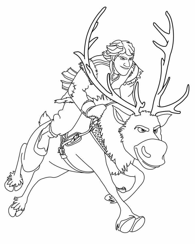 Frozen sven coloring page