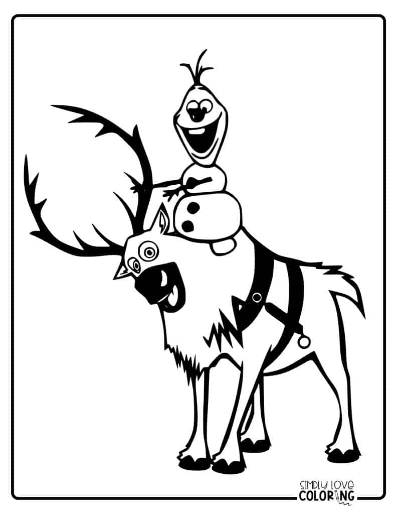 Frozen coloring pages