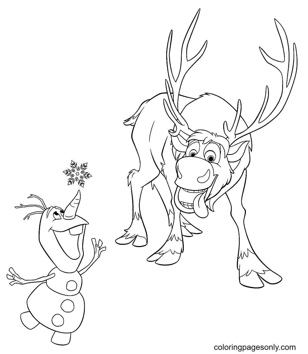 Olaf coloring pages printable for free download