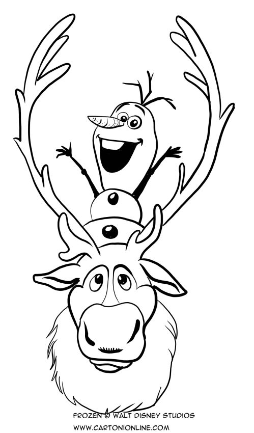 Sven and olaf coloring pages frozen coloring pages frozen coloring christmas coloring pages