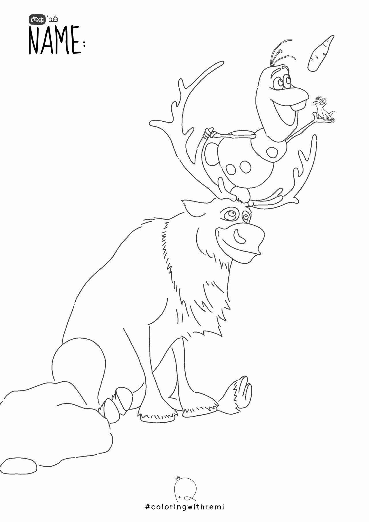 Frozen coloring page by remigan on