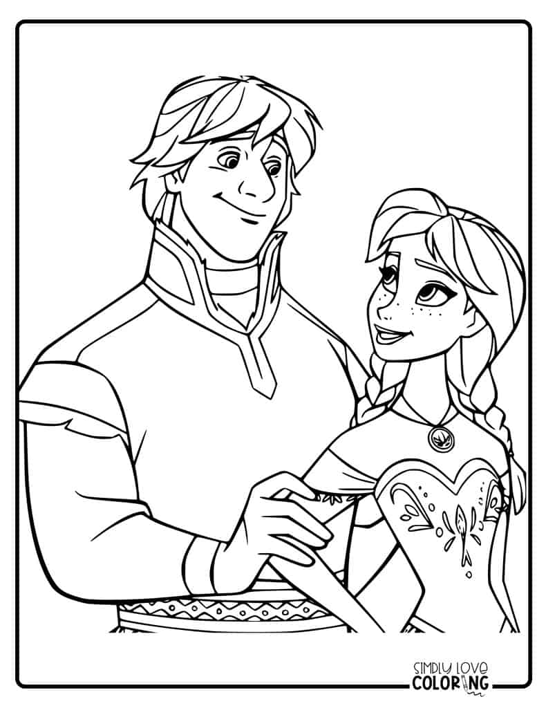 Frozen coloring pages