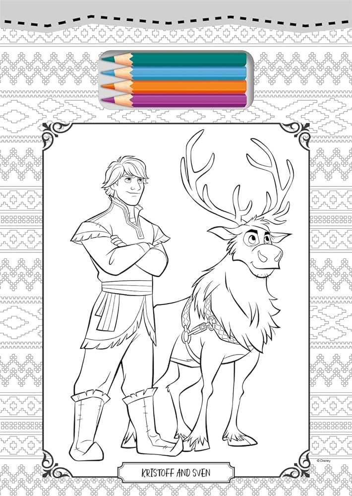 Disney frozen tear off colouring book colouring pencils beauty personal care
