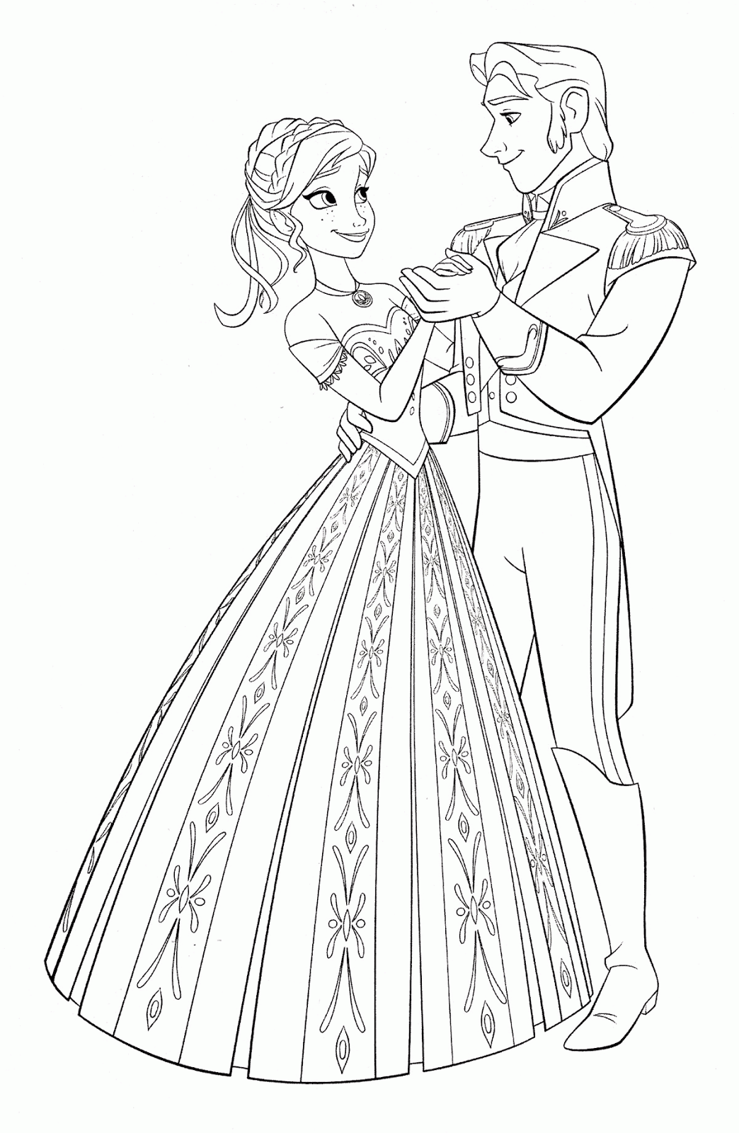 Kids under frozen coloring pages