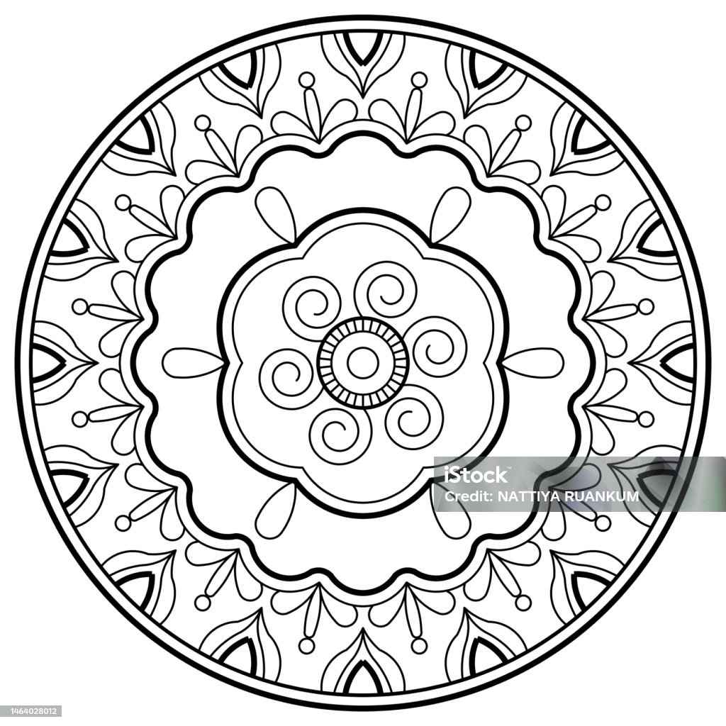 Luxury pattern mandala mandala coloring page adult coloring page mandalas art therapy and healing coloring page mandala on white background