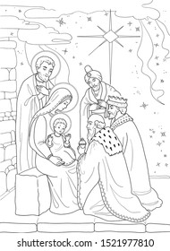 Christmas coloring pages book coloring page stockvektor royaltyfri
