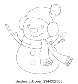 Coloring page decorated christmas tree gifts stockvektor royaltyfri