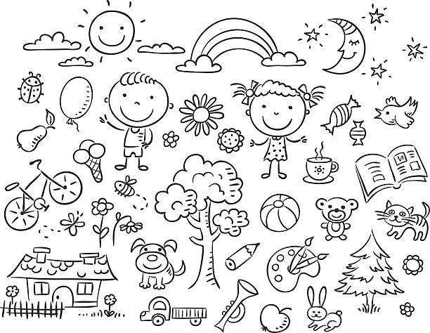 Butterfly coloring pages for kids bildbanksillustrationer royaltyfri vektorgrafik och clip art