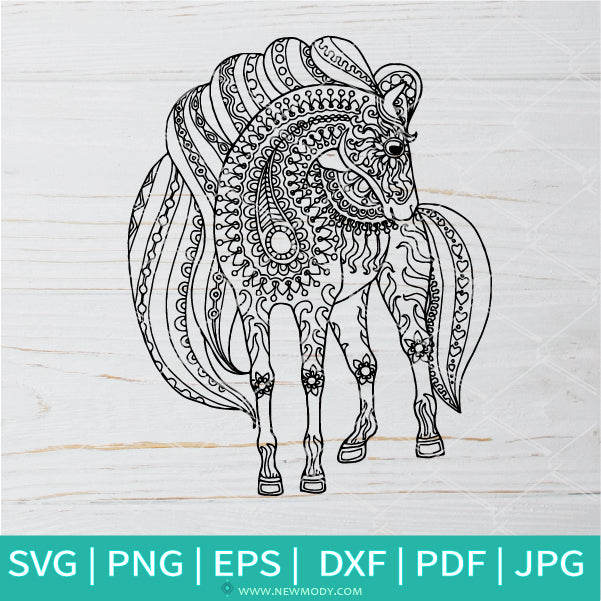 Mandala horse svg