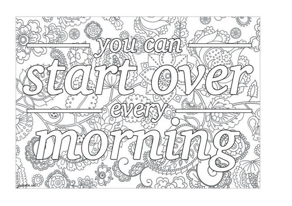 You can start over every morning coloring page svg