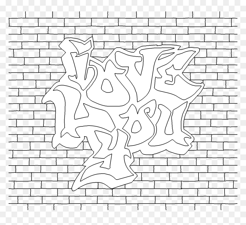 Graffiti word coloring pages