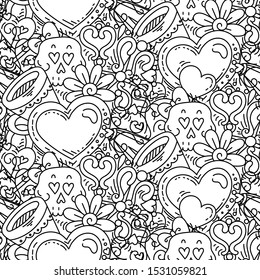 Adult coloring page anti stress art stock vector royalty free