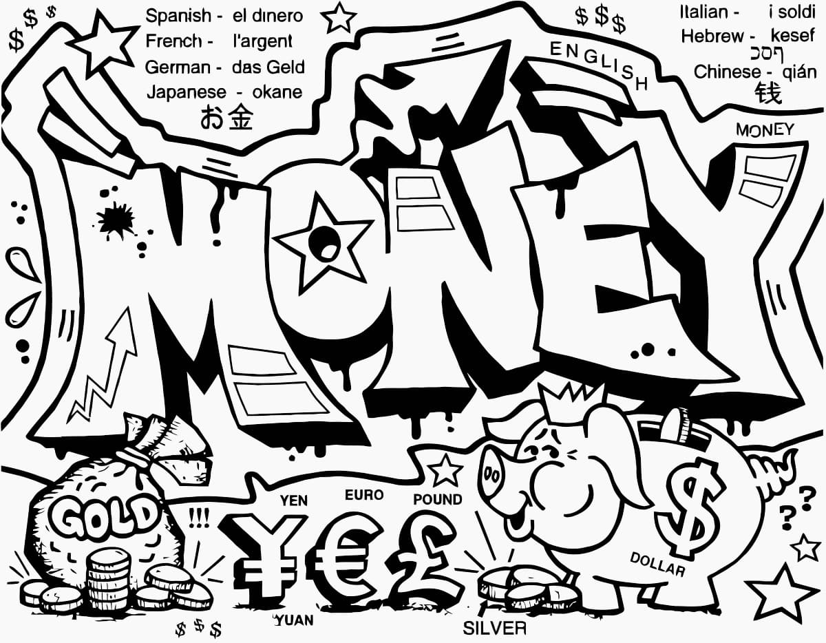 Graffiti coloring pages pictures free printable