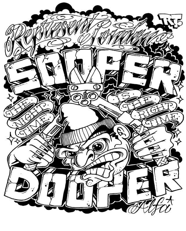 Graffiti coloring pages pictures free printable