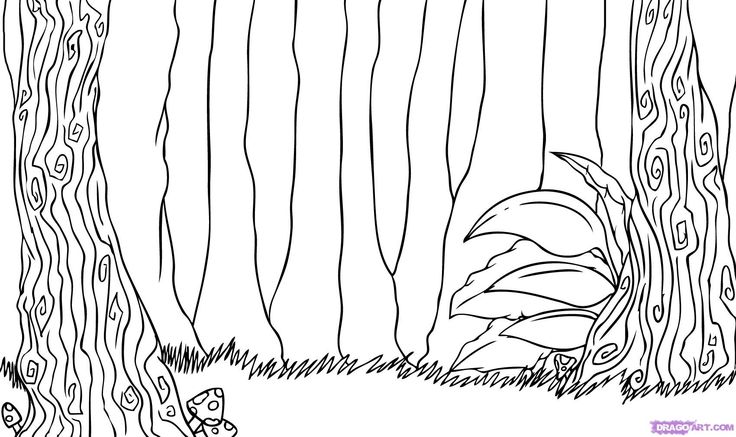Easy scenery drawing for kids forest drawing scenery drawing for kids easy scenery drawing