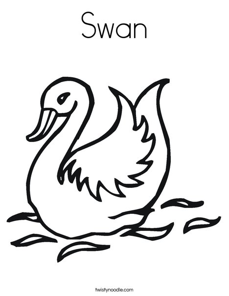 Swan coloring page
