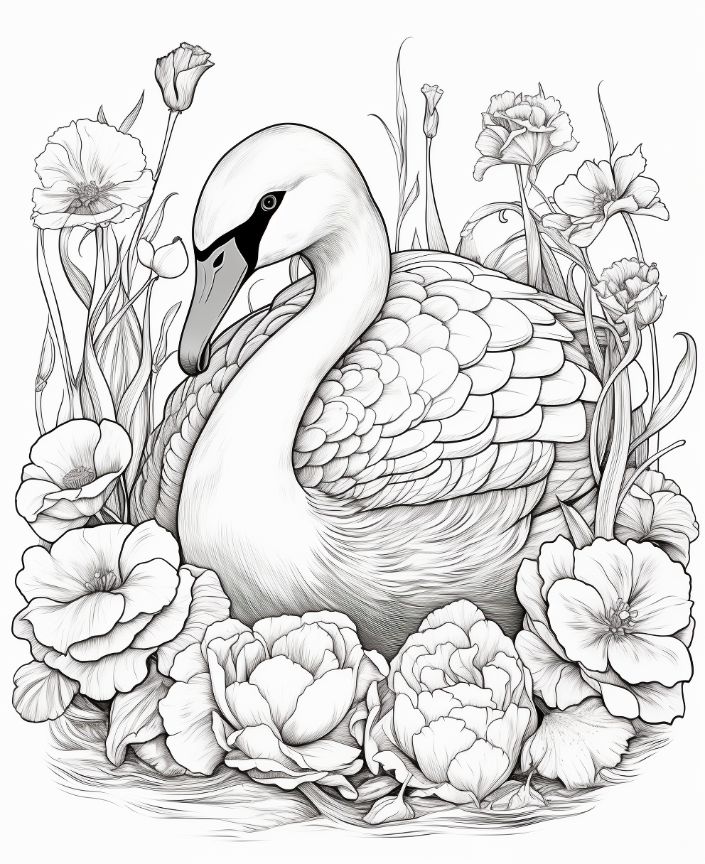Swans coloring pages for children years old coloring pages