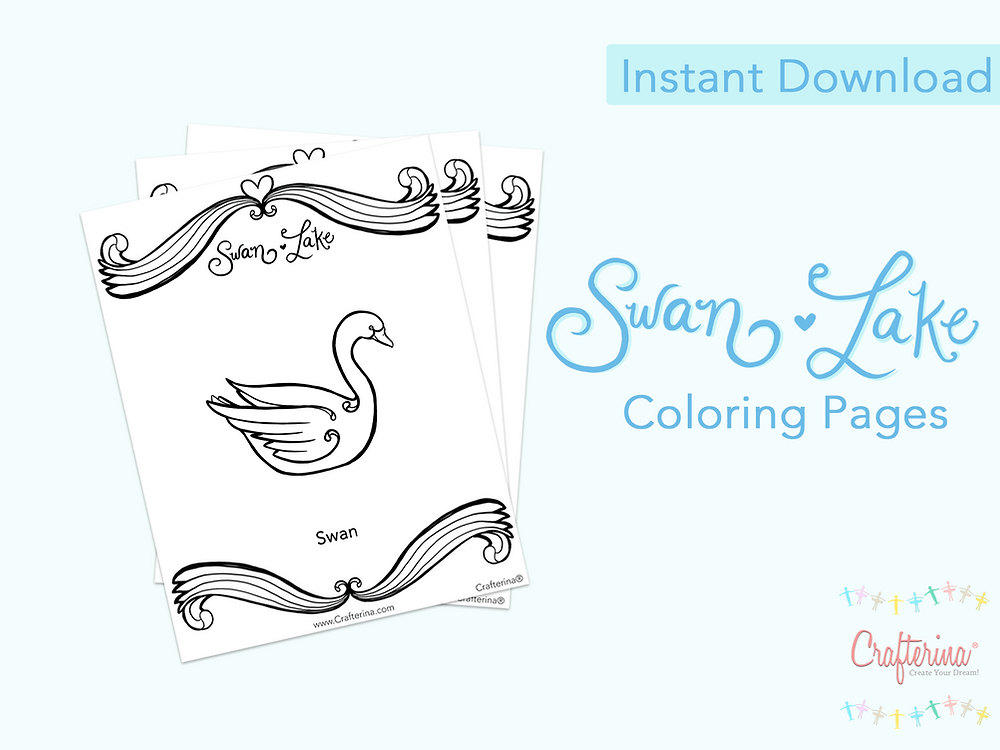 Swan lake coloring pages