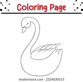 Swan coloring page images stock photos d objects vectors