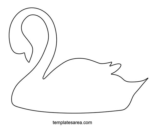 Swan template a printable outline for all your crafting needs