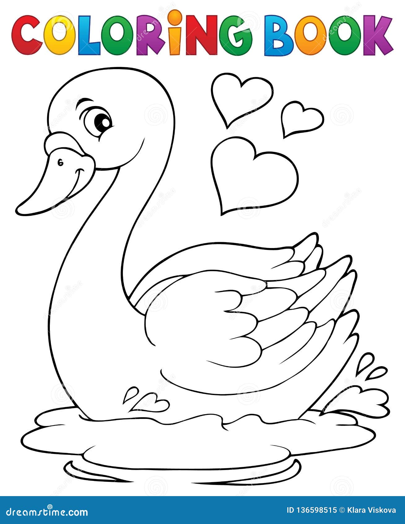 Swan coloring stock illustrations â swan coloring stock illustrations vectors clipart