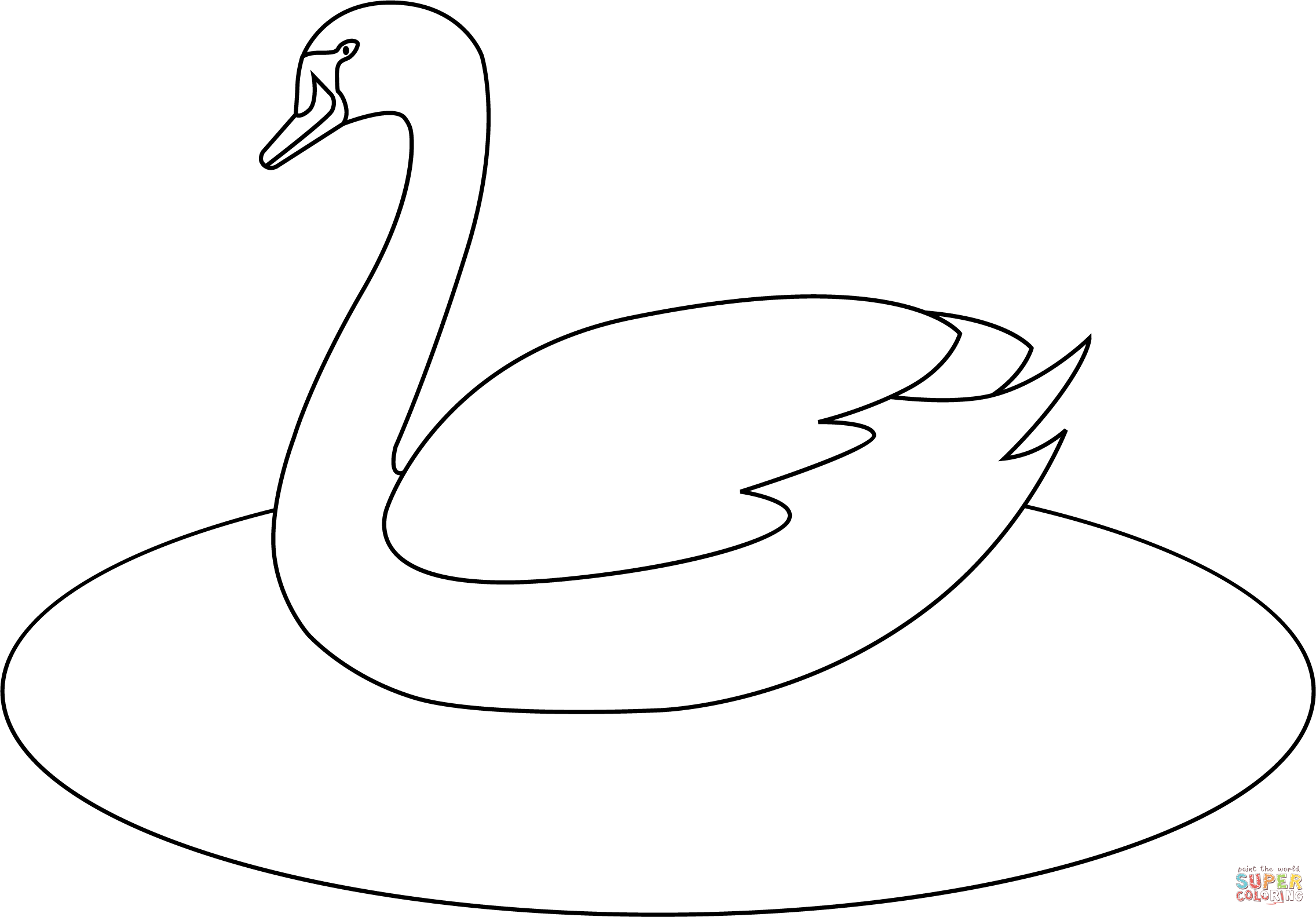 Swan coloring page free printable coloring pages
