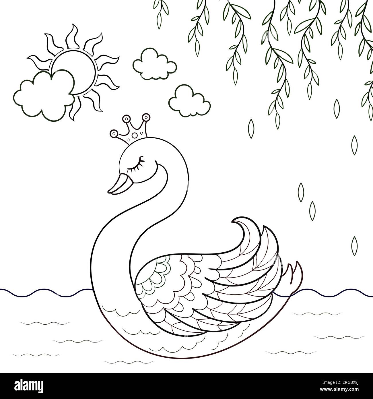 Swan princess cut out stock images pictures