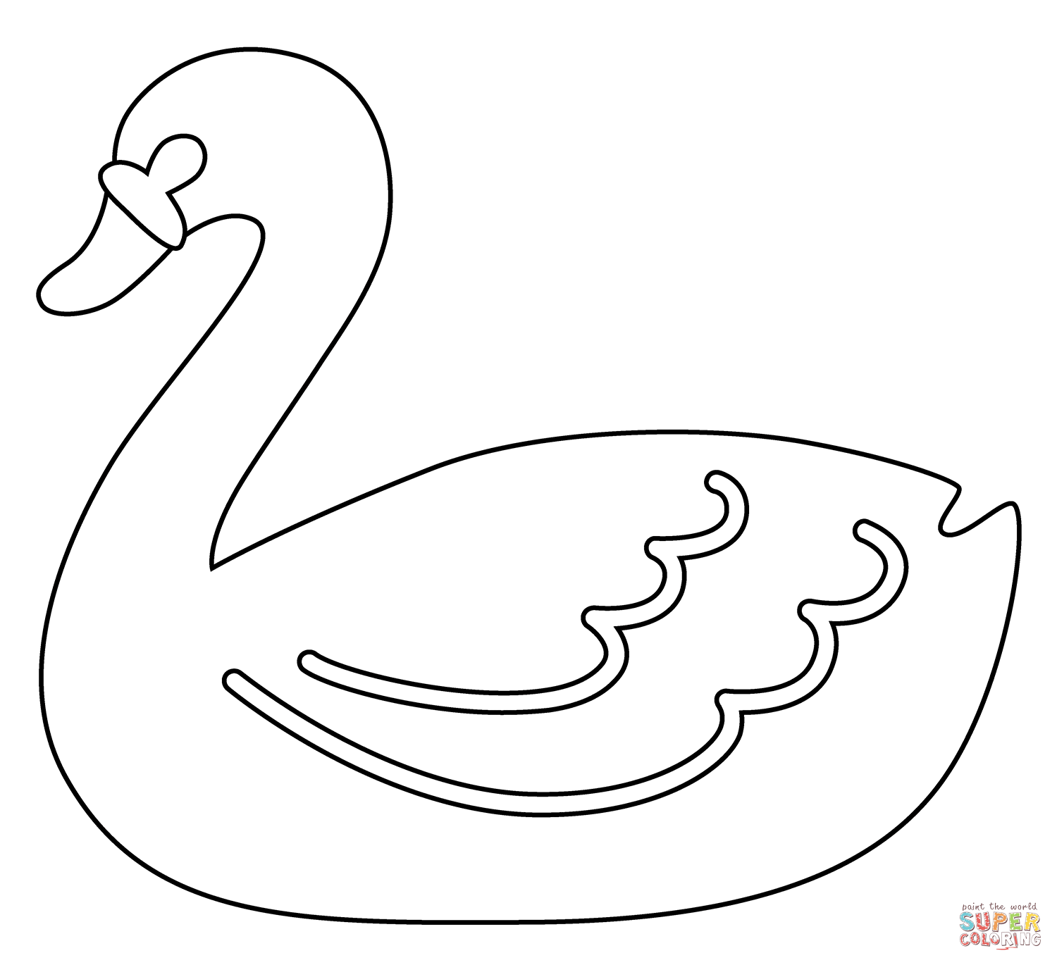Swan emoji coloring page free printable coloring pages