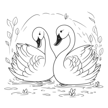 Swan drawing png transparent images free download vector files