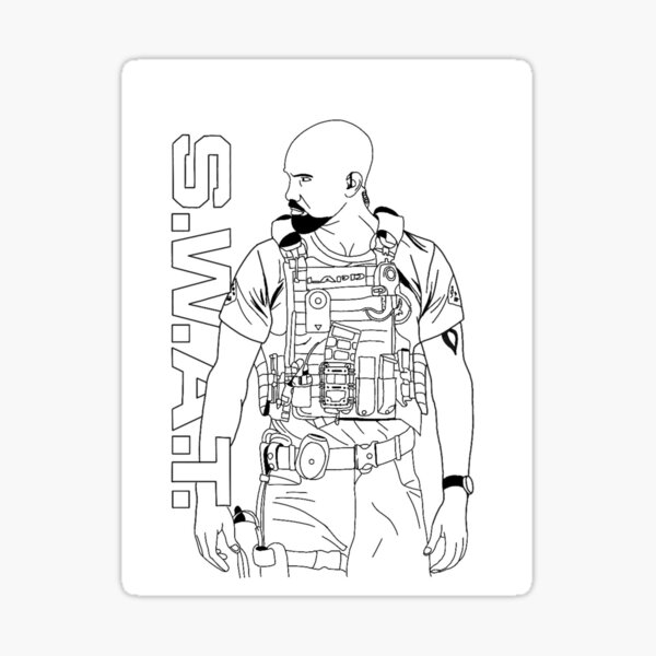 Pegatina for sale con la obra swat hondo shemar moore de skualidesign