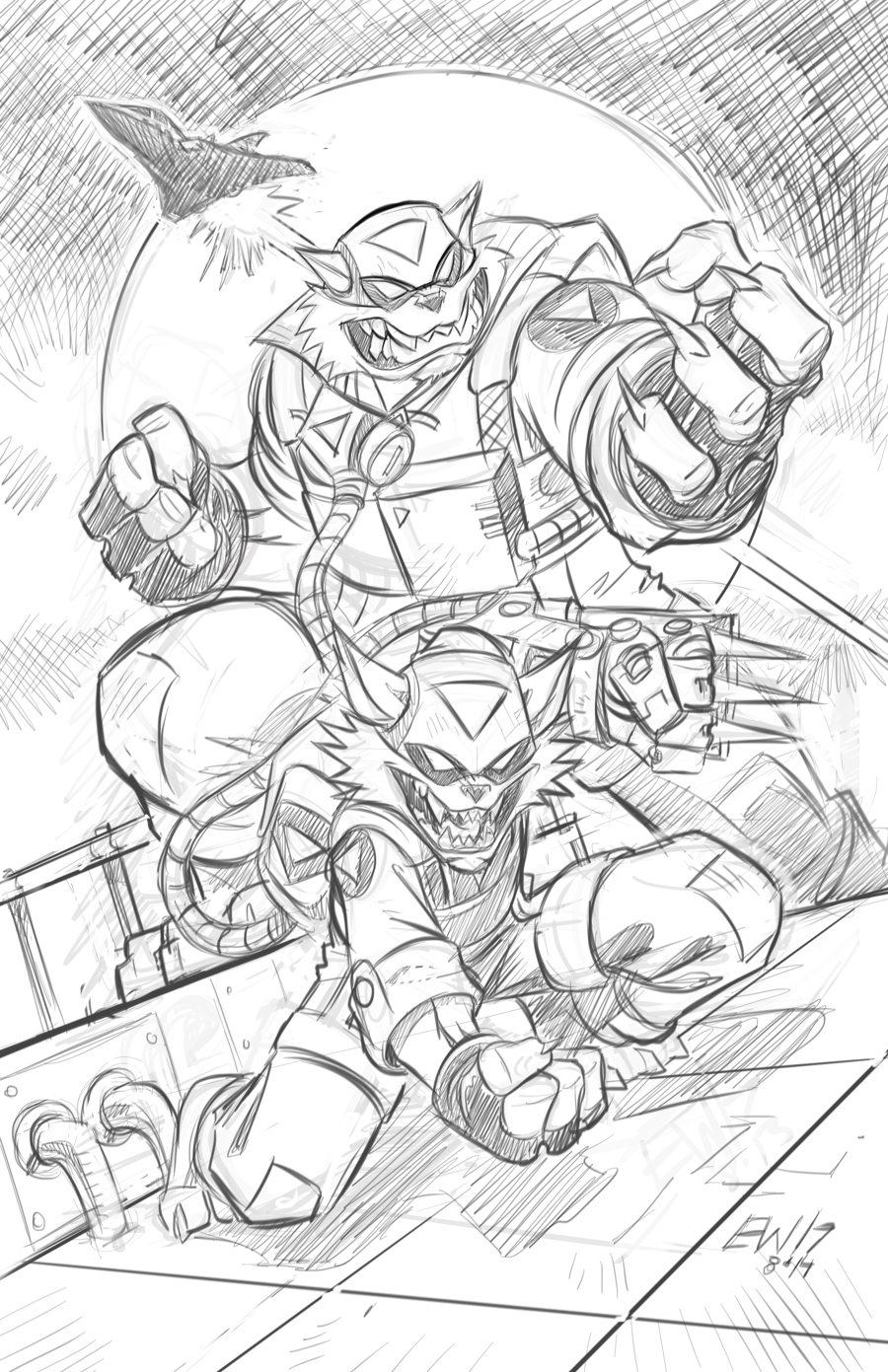 Personal works swat kats fanart finished digital pencils