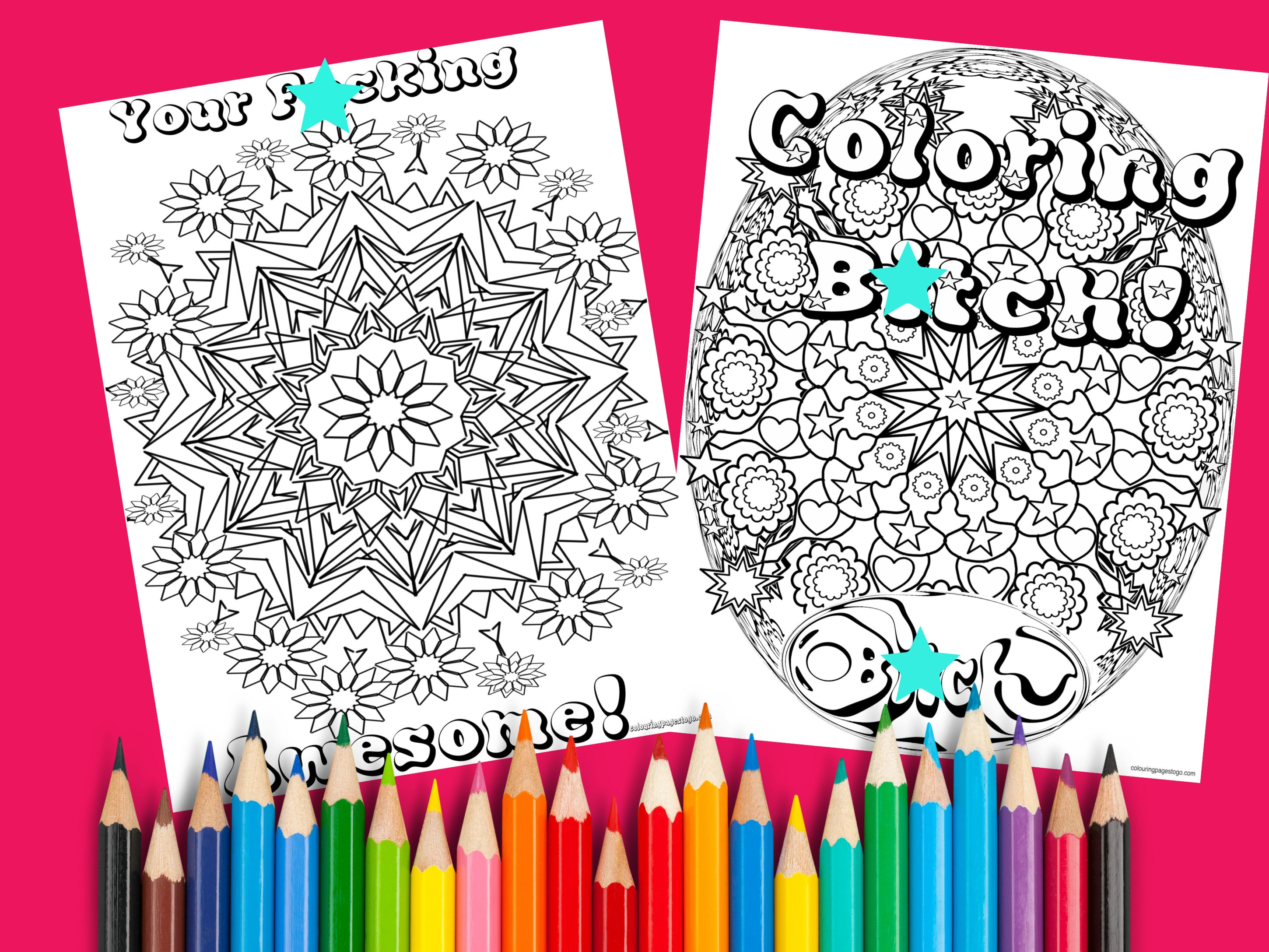 Swear words coloring grab a marker or pencil and let those curse words flow release the days stress with curse word printable coloring