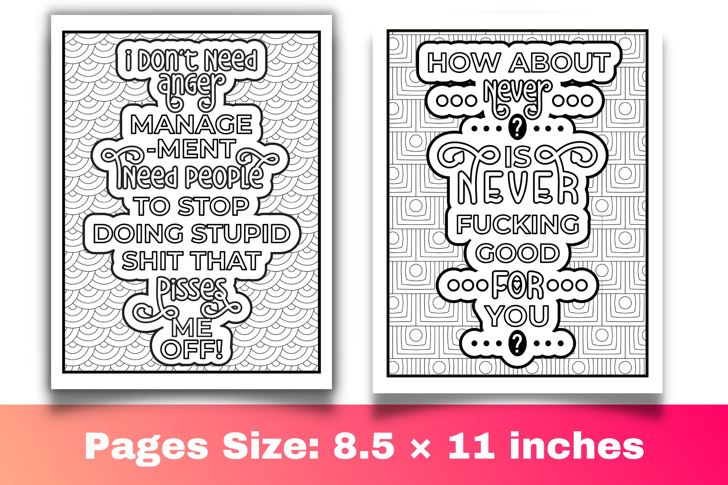 Swear word coloring pages for adults