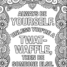 Free printable coloring pages for adults with swear words