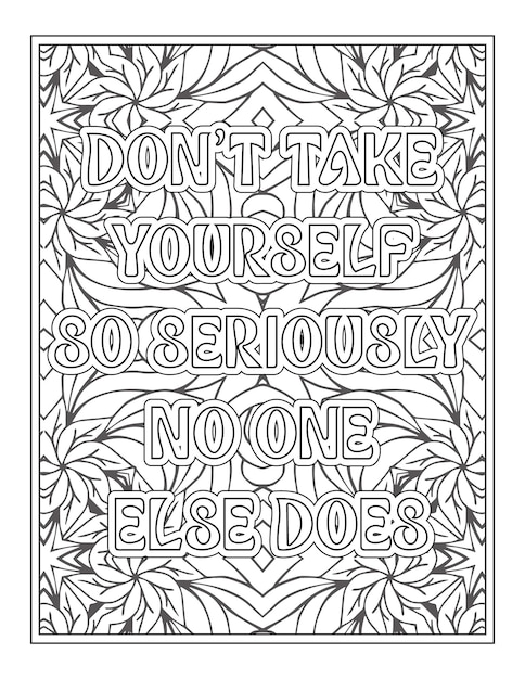 Premium vector swear word quotes coloring pages for coloring book